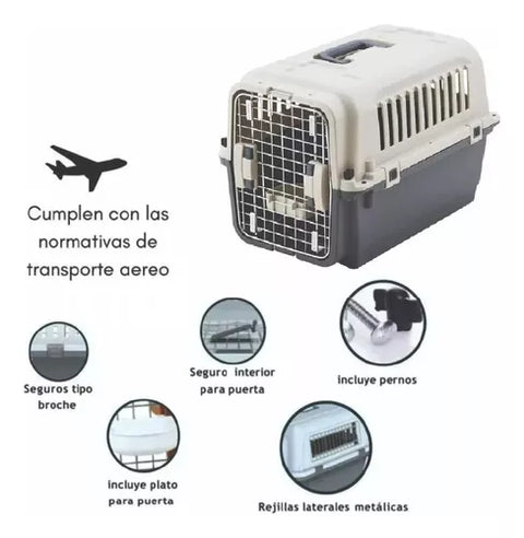 Transportadora Kennel Travel Para Perros Y Gatos M
