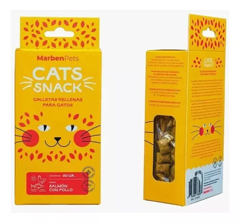 Galletas Rellenas Cats Snack Para Gato 80 Gramos Snack