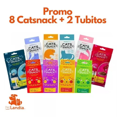 Pack 8 Galletas Catsnack + Tubito De Catnip
