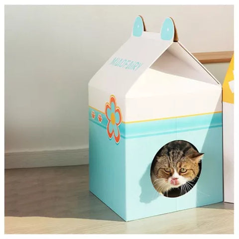 Caja Para Gatos Con Rascador Incluido