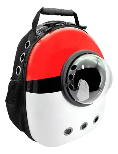 Mochila Cápsula para Mascotas Diseño Pokébola