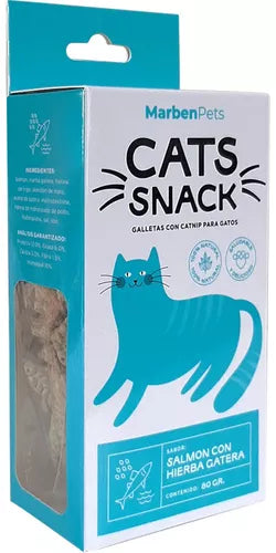 Galleta Cats Snack Salmon Con Hierba Gatera 80gr