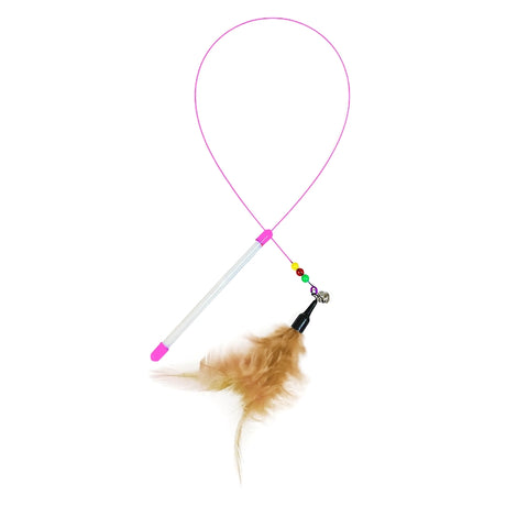 Varilla Flexible con Plumas para Gatos
