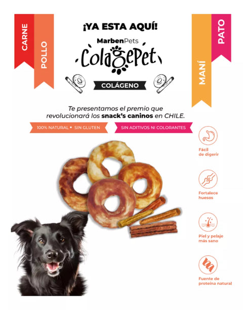 Pack 6 Donas Xl Sabor Carne Colagepet Perros