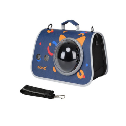 Bolso Transportador Para Mascotas Space Art Con Cúpula