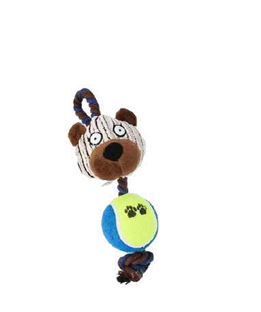 PELUCHE CUERDA CON PELOTA DE TENIS