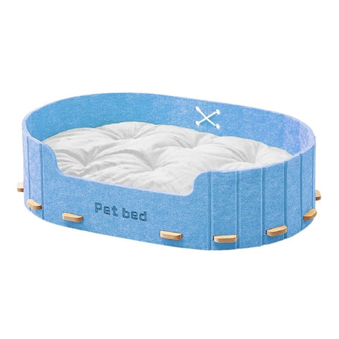 Cama Celeste de Fieltro para Perros