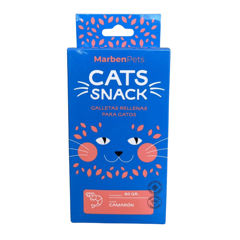 Nueva Galleta Cats Snack Rellenas Sabor Camarón 80 Gr