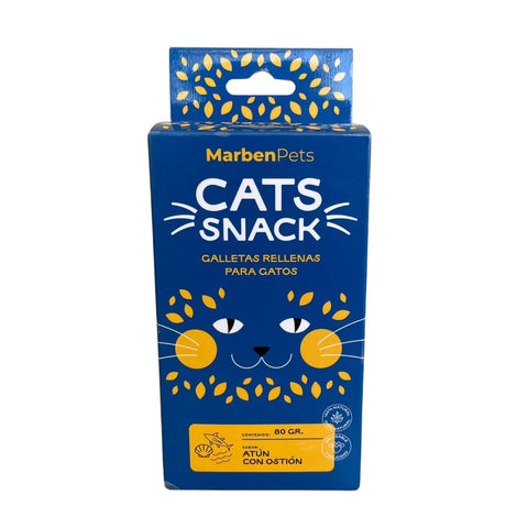 Nueva Galleta Cats Snack Rellenas Sabor Atún con Ostión 80 Gr