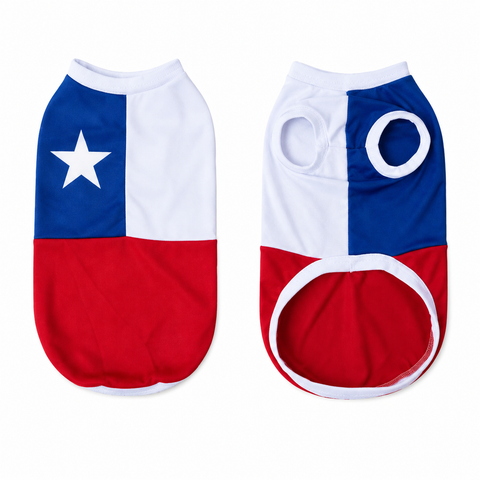 Capa para Perro con Diseño de Bandera Chilena
