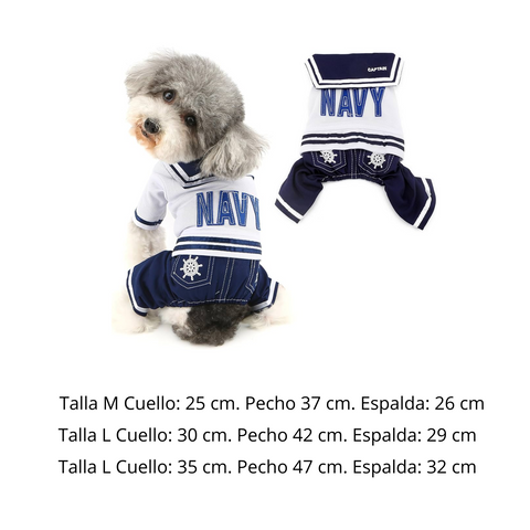 Disfraz De Marinero Para Mascotas Perros y Gatos